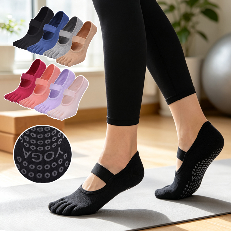جوارب بيلاتس نسائية بخمسة أصاب - مراجعة Yoga Mat وسعره
